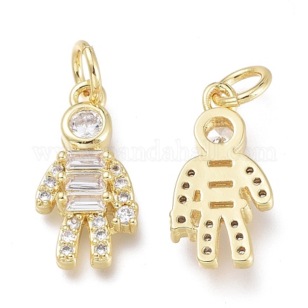 Латунные микропаве прозрачные кубические циркониевые подвески ZIRC-Q024-14G-1