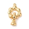 Brass Fold Over Clasps, Cadmium Free & Nickel Free & Lead Free, Long-lasting Plated, Flower, Real 18K Gold Plated, 24mm, Hole: 1.3mm