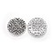 Alloy Links, Filigree Joiners Links, Flat Round, Antique Silver, 51x3.5mm, Hole: 3mm