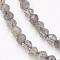 Natural Labradorite Bead Strands, Faceted, Round, 3mm, Hole: 0.5mm, about 149pcs/strand, 15.5 inch