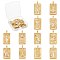 SUNNYCLUE 1 Box 12Pcs 12 Style Real 18K Gold Plated Brass Charms Micro Pave Tarot Card Charms for jewellery Making Cubic Zirconia Tarot Charm King Queen Sun Earrings Necklace Suppliues Adult Craft