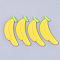 PVC Plastic Cabochons, Banana, Gold, 64x27x4.5mm