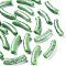 Opaque Crackle Acrylic Beads, Curved Tube, Pale Green, 32x10x8mm, Hole: 1.8mm, about 330pcs/500g