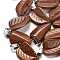 Synthetic Goldstone Pendants, with 201 Stainless Steel Finding, Leaf, 25.5~26x15x7mm, Hole: 4x8mm