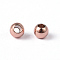 Round Ion Plating(IP) 304 Stainless Steel Beads, Rose Gold, 3mm, Hole: 1mm