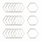 Brass Linking Rings, Hexagon, Platinum, 20x22.5x1mm