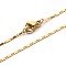 304 Stainless Steel Mariner Link Chain Necklaces, with Lobster Clasps, Golden, 17.7 inch(45cm)