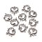 Alloy Chandelier Components Links, Lead Free & Cadmium Free, Heart, Antique Silver, 21x19x1.7mm, Hole: 1.2mm