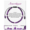 Natural Amethyst Braided Bead Bracelets, Adjustable Cord Bracelets for Women, 6-3/4~9-1/8 inch(17~23cm)