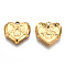 Ion Plating(IP) 201 Stainless Steel Pendants, Locked Heart Charm, Real 18K Gold Plated, 19.5x20x3.5mm, Hole: 1.8mm