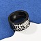 304 Stainless Steel Finger Rings, Spider Web, Black, 10mm, US Size 7 1/4(17.5mm)