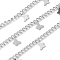 304 Stainless Steel Curb Chains, Unwelded, with Spool, with Butterfly Charms, Stainless Steel Color, 6x4.5x0.5mm