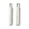 Alloy Pendants, Rectangle, Platinum, 35x5x5.5mm, Hole: 2.5~6mm