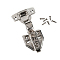 304 Stainless Steel Hydraulic Hinge, Cabinet Hardware, Stainless Steel Color, 120x65x30.5mm, Hole: 4mm and 5x9mm