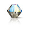 Preciosa® Crystal Beads, Czech Crystal, Bicone(451 69 302 Rondelle), 40010 201 Black Diamond Glitter, 6mm, Hole: 1mm