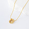 3Pcs Minimalist Stainless Steel Twisted Pendant Necklaces for Women, Golden, 15.75 inch(40cm)
