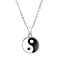 Non-Tarnish Stainless Steel Pendant Necklaces, Yin Yang, Stainless Steel Color, 17.72 inch(45cm)