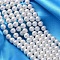 Pearlized Glass Pearl Beads Strands, Round, White, 8mm, Hole: 0.8mm, about 49pcs/strand, 15.7 inch(40cm)