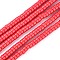 Synthetic Turquoise Beads Strands, Heishi Beads, Dyed, Flat Round/Disc, FireBrick, 6x3mm, Hole: 1mm, about 135pcs/strand, 15.75 inch