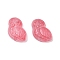 Transparent Glass Beads, Owl, Baking Paint, Indian Red, 18x14.5x6.5mm, Hole: 1.2mm