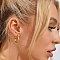 Minimalist 201 Stainless Steel Moon Hoop Earrings, Golden, 23x23mm