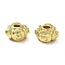 Rack Plating Alloy Beads, Long-Lasting Plated, Lead Free & Cadmium Free, Square, Real 18K Gold Plated, 9x9x5mm, Hole: 2.2mm