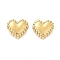 304 Stainless Steel Beads, Heart, Golden, 7x8x4mm, Hole: 1.3mm