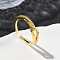 Brass Micro Pave Cubic Zirconia Finger Rings, Long-Lasting Plated, Rack Plating, Lead Free & Cadmium Free, Real 18K Gold Plated, 5mm, Inner Diameter: 17mm