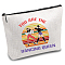Polycotton Canvas Stroage Bags, Metal Zipper Pouches, Rectangle, Dancer Pattern, 18x25cm