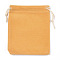 Rectangle Velvet Pouches, Gift Bags, Goldenrod, 12x10cm