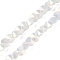 Electroplate Glass Beads Strands, Faceted, Plated AB Colors, Cone, White, 5x6.5x5mm, Hole: 1.2mm, about 95~100pcs/strand, 18.66~19.06''(47.4~48.4cm)
