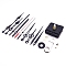 Plastic Long Shaft Clock Movement Mechanism, with Aluminum Pointer, Black, 5.6x5.6x3.5cm