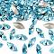 Preciosa® MAXIMA Crystal Fancy Stones, Czech Crystal, 435 14 615 Navette(Horse Eye), Dura Foiling, 60010 Aqua Bohemica, 15x7mm
