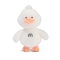 Flocky Resin Pendants, Duck, White, 58x42x26mm, Hole: 3mm
