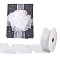 9M Polyester Rhinestone Ribbon, for Cloth DIY Making Decor, White, 1-1/2 inch(38mm), about 9.84 Yards(9m)/Roll