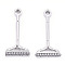 Alloy Pendants, Rake Charms, Cadmium Free & Nickel Free & Lead Free, Platinum, 20x9.5x2mm, Hole: 1~1.2mm