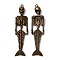 Tibetan Style Alloy Big Pendants, Mermaid Skull, Cadmium Free & Nickel Free & Lead Free, Antique Bronze, 74x19x9mm, Hole: 2mm