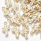Brass Charms, Cactus, Real 18K Gold Plated, 15x8x1mm, Hole: 1.2mm