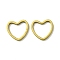 Brass Linking Rings, Cadmium Free & Nickel Free & Lead Free, Heart, Raw(Unplated), 9x9.5x1mm, Inner Diameter: 6x7.5mm