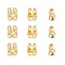 Iron Bead Tips, Calotte Ends, Cadmium Free & Lead Free, Clamshell Knot Cover, Golden, 6x3.5mm, Hole: 1mm, 2.4mm inner diameter