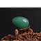 Natural Green Aventurine Egg Figurines Statues for Home Office Desktop Decoration, 30x20mm
