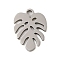 Non-Tarnish 304 Stainless Steel Charms, Laser Cut, Stainless Steel Color, Monstera Leaf, 14x10.5x1mm, Hole: 1mm