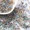 Glass Seed Beads, Half Plated, Transparent Colours Rainbow, Round Hole, Round, Light Grey, 4x3mm, Hole: 1.2mm, about 166pcs/10g