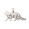 201 Stainless Steel Pendants, Cat Charm, Laser Cut, Anti-Tarnish, Stainless Steel Color, 22.5x49x1mm, Hole: 8.5x4.5mm