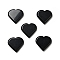 Natural Obsidian Display Decorations, Home Decorations, Heart, 42~43x45~46x8mm
