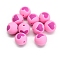 Round with Heart Pattern Food Grade Silicone Beads, DIY Necklaces Making, Pearl Pink, 15mm
