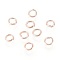 304 Stainless Steel Open Jump Rings, Rose Gold, 21 Gauge, 4x0.7mm, Inner Diameter: 3mm