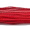 3-Ply PU Leather Braided Cord, Flat, Red, 5x1.5mm, about 107.17 Yards(98m)/Bundle