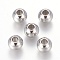 Tarnish Resistant 201 Stainless Steel European Beads, Rondelle, Stainless Steel Color, 10x8mm, Hole: 4mm