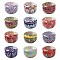 12Pcs 12 Styles Printed Tinplate Boxes, with Lids, Jewelry & Aromatherapy Candle & Candy Boxes, Flower Pattern, Mixed Color, 6.3x4cm, 1pc/style